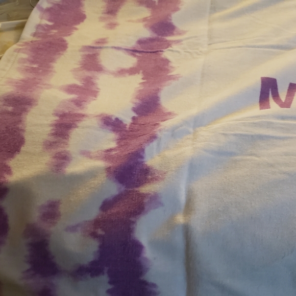 Miss Me purple tie- dye beach towel. - Picture 4 of 6